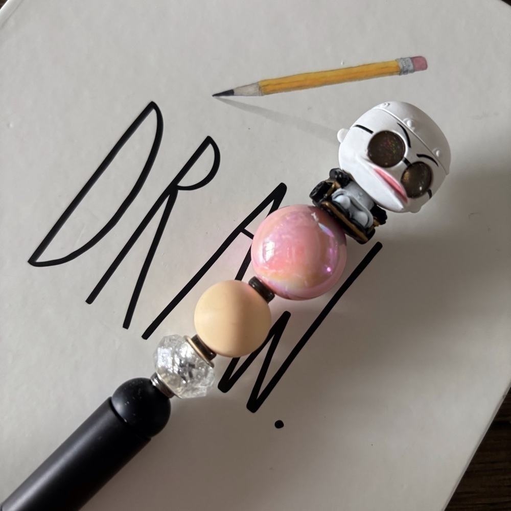 Disney Doorables: Nightmare Before Christmas Dr. Finkelstein handmade beaded pen
